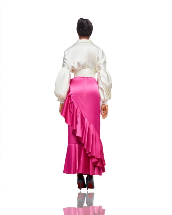 Ruffle Skirt & Sleeve Blouse Set - Image 2