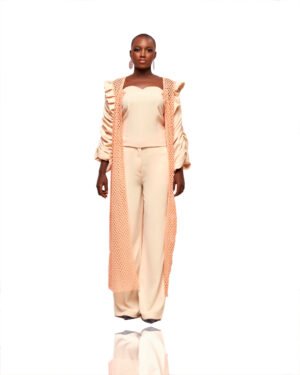 Blush Ruched Kimono 3-Piece Set